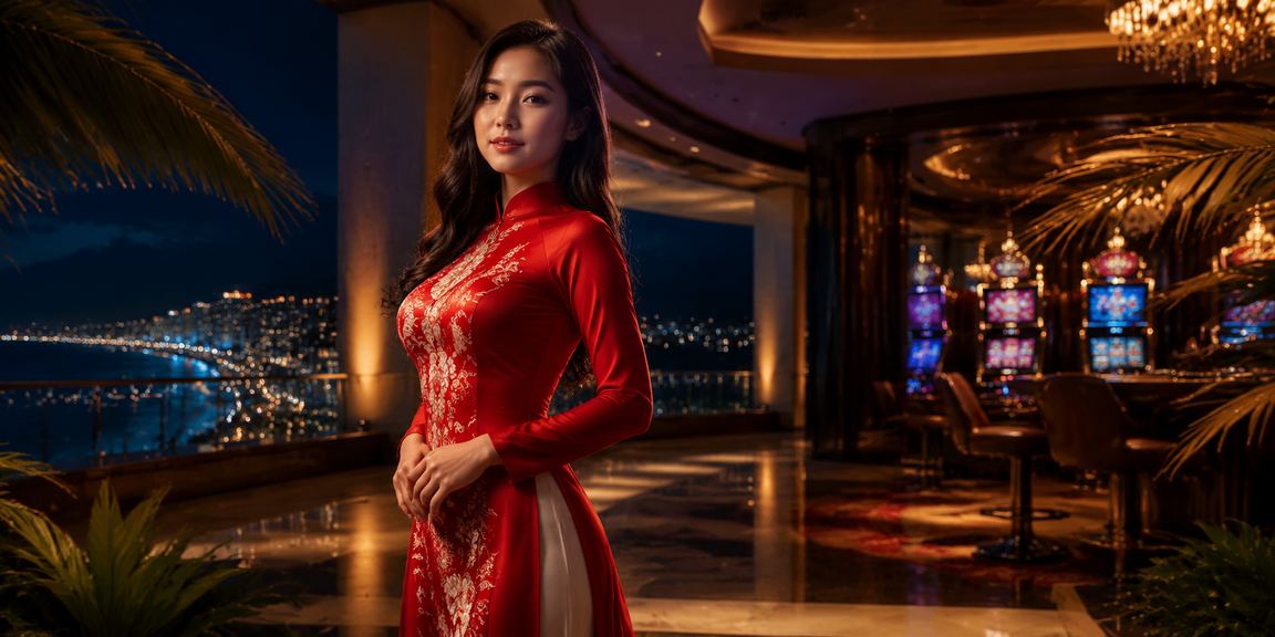 Người phụ nữ mặc áo dài tại Nha Trang tham gia sự kiện giải trí casino cao cấp